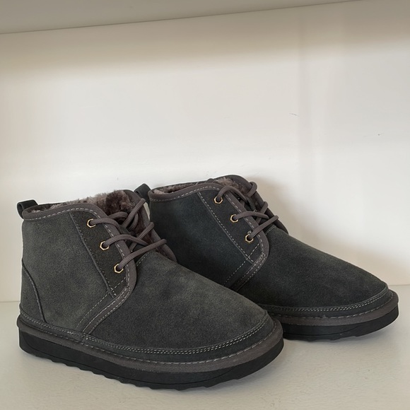 Vepose Woman’s Ankle Boots Gray Winter Snow Cow Suede Leather Wool Size 10 New - Picture 11 of 11
